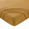 Drap Housse 140x190+35 cm Gaze de Coton - Coton 57 fils Ocre