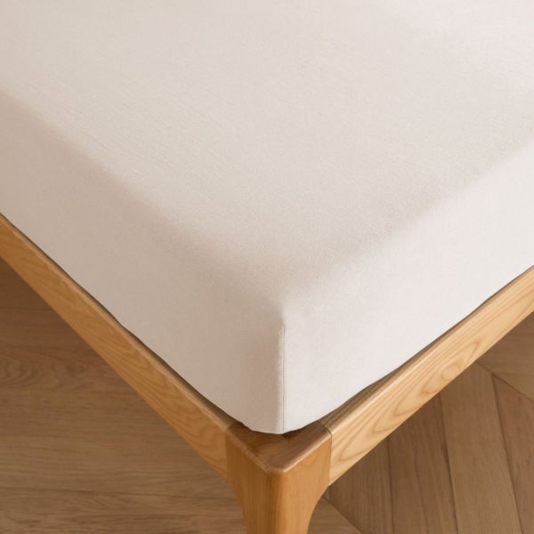 Drap Housse 140x190+35 cm Lin Métis Naturel