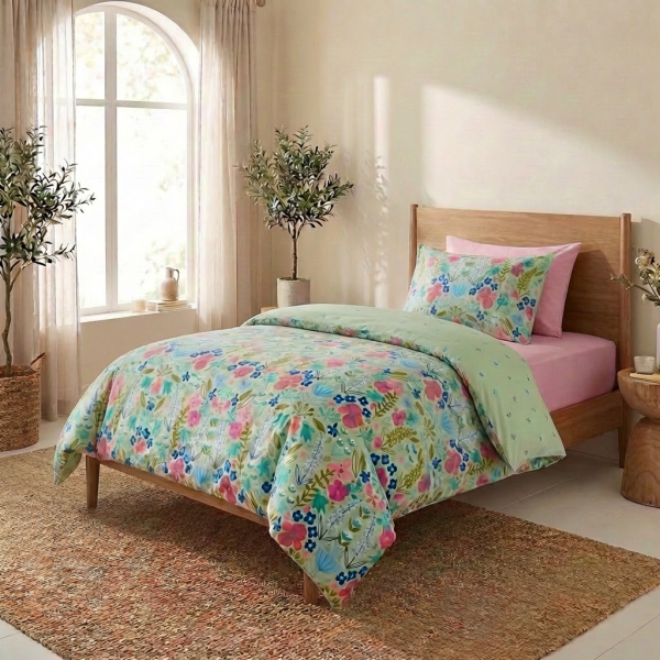 Parure de lit 140x200 cm Percale de Coton Playfull - KATE MERRITT