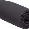 Drap Housse 160x200+30 cm Coton Anthracite