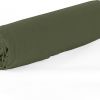 Drap Housse 140x190+30 cm Percale de Coton Vert Kaki
