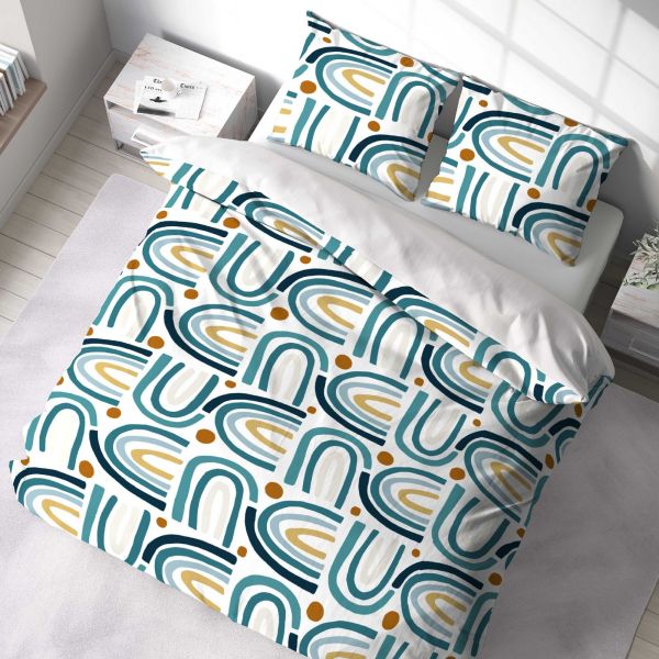 Parure de lit 240x260 cm Polyester Arc En Ciel
