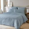 Parure de lit 240x260 cm Bambou - Coton Ardoise