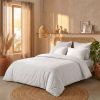 Parure de lit 200x200 cm Percale de Coton Blanc