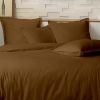 Parure de lit 240x260 cm Percale de Coton Ocre