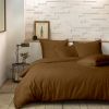Parure de lit 220x240 cm Percale de Coton Ocre