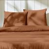 Parure de lit 220x240 cm Gaze de Coton Terre Cuite