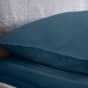 Drap Housse 160x200+28 cm Microfibre Bleu Nuit