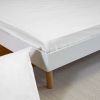 Drap Housse 160x200+30 cm Percale de Coton Blanc