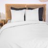 Parure de lit 220x240 cm Percale de Coton Blanc