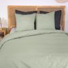 Parure de lit 220x240 cm Percale de Coton Vert Sauge