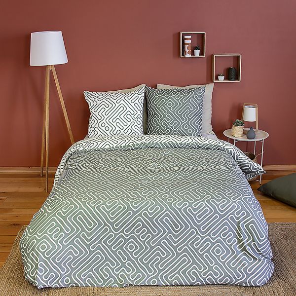 Parure de lit 220x240 cm Microfibre Parchemin