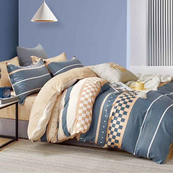 Parure de lit 220x240 cm Percale de Coton Rayvan