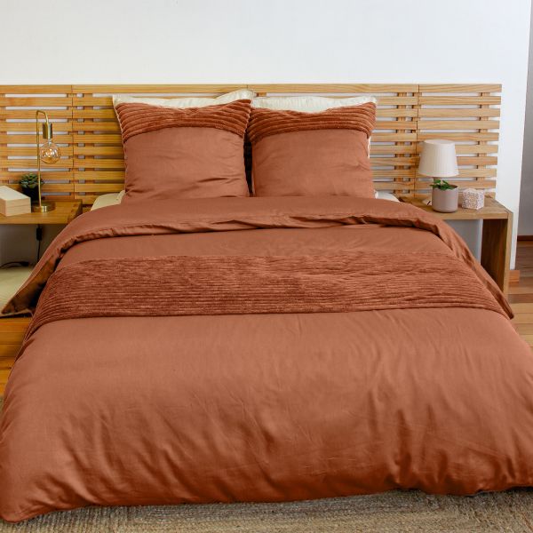 Parure de lit 240x260 cm Microfibre Terre