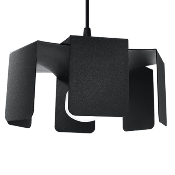 Suspensions Acier Noir E27 1 Tulip