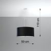 Lustres Tissu Noir E27 5 Otto