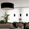 Lustres Tissu Noir E27 5 Otto