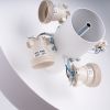 Plafonniers Acier Blanc E27 4 Omiq