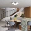 Plafonniers Acier Blanc E27 4 Omiq