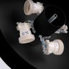 Plafonniers Acier Noir E27 4 Omiq