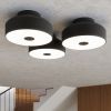 Plafonniers Acier Noir E27 4 Omiq
