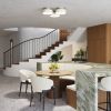Plafonniers Acier Beige E27 4 Omiq