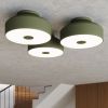 Plafonniers Acier Vert Olive E27 4 Omiq