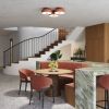 Plafonniers Acier Ocre Rouge E27 4 Omiq