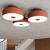 Plafonniers Acier Ocre Rouge E27 4 Omiq