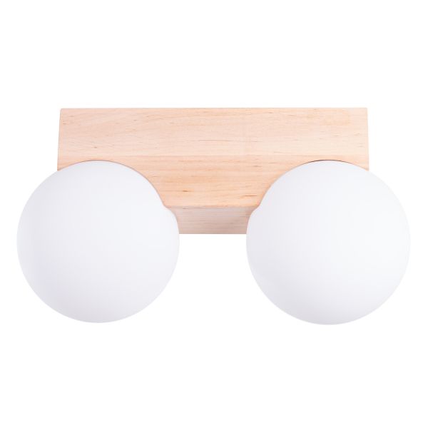 Plafonniers Bois Naturel G9 2 Bulbo