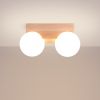 Plafonniers Bois Naturel G9 2 Bulbo