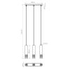 Suspensions Acier Blanc GU10 3 Liro