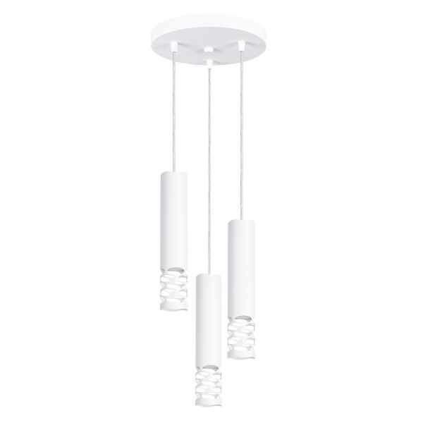 Suspensions Acier Blanc GU10 3 Liro