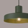Suspensions Acier Vert Olive E27 1 Bilo