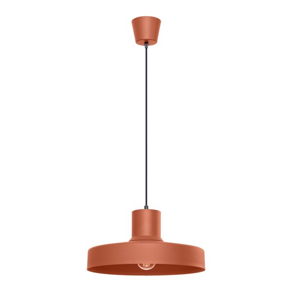 Suspensions Acier Ocre Rouge E27 1 Bilo