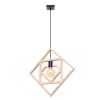Suspensions Bois Naturel E27 1 Caro
