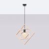 Suspensions Bois Naturel E27 1 Caro