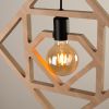 Suspensions Bois Naturel E27 1 Caro