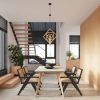 Suspensions Bois Naturel E27 1 Caro