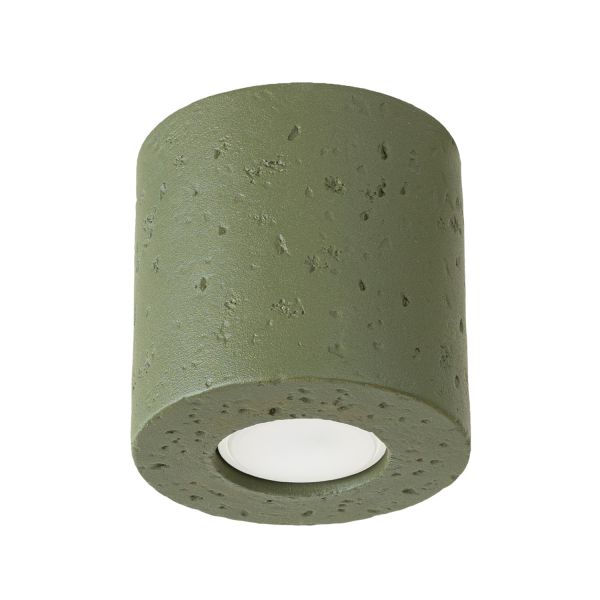 Plafonniers Béton Vert Olive GU10 1 Orbis
