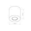 Plafonniers Béton Vert Olive GU10 1 Orbis