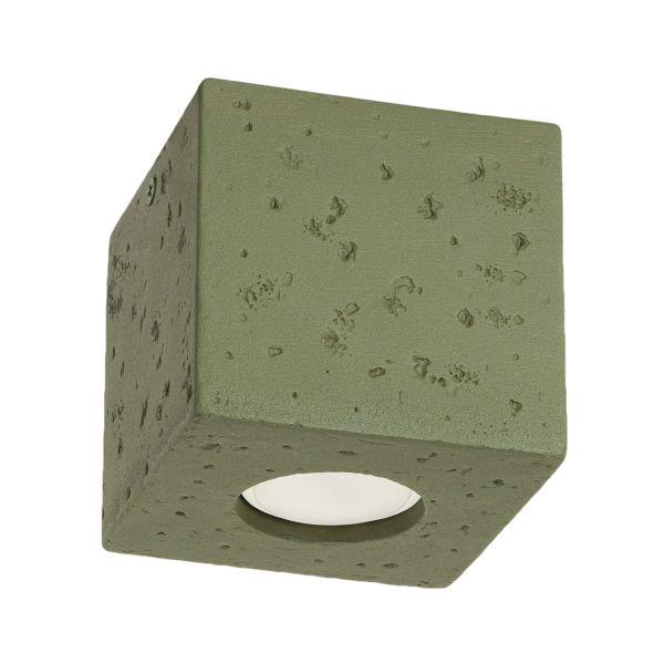 Plafonniers Béton Vert Olive GU10 1 Quad