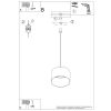 Suspensions Tissu Taupe E27 1 Nevia