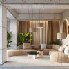Suspensions Tissu Taupe E27 1 Nevia