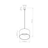 Suspensions Tissu Bordeaux E27 1 Nevia