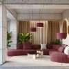Suspensions Tissu Bordeaux E27 1 Nevia