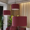 Suspensions Tissu Bordeaux E27 1 Nevia