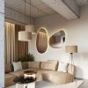 Lampadaire Tissu Taupe E27 1 Nevia