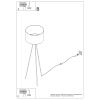 Lampadaire Tissu Bleu E27 1 Nevia