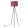Lampadaire Tissu Bordeaux E27 1 Nevia